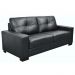 Sofá 2 Lugares Milão 150cm Couro Negro - Gran Belo
