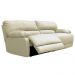 Sofá 2 Lugares Reclinável Elétrico Asmará 174cm Couro Off White G43 - Gran Belo