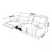 Sofá 2 Lugares Reclinável Elétrico Asmará 174cm Couro Off White G43 - Gran Belo