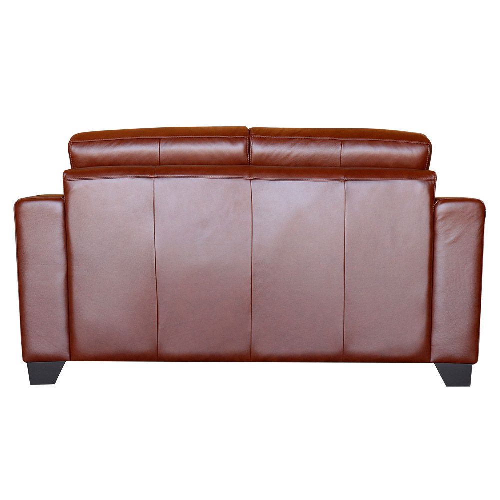 Sofá 2 Lugares Sala de Estar 155cm Estocolmo Couro Caramelo G03 - Gran Belo