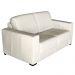 Sofá 2 Lugares Sala de Estar 155cm Estocolmo Couro Off White G03 - Gran Belo