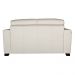 Sofá 2 Lugares Sala de Estar 155cm Estocolmo Couro Off White G03 - Gran Belo