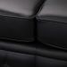 Sofá 2 Lugares Sala de Estar Chesterfield com Pés Madeira Couro Preto G40 - Gran Belo
