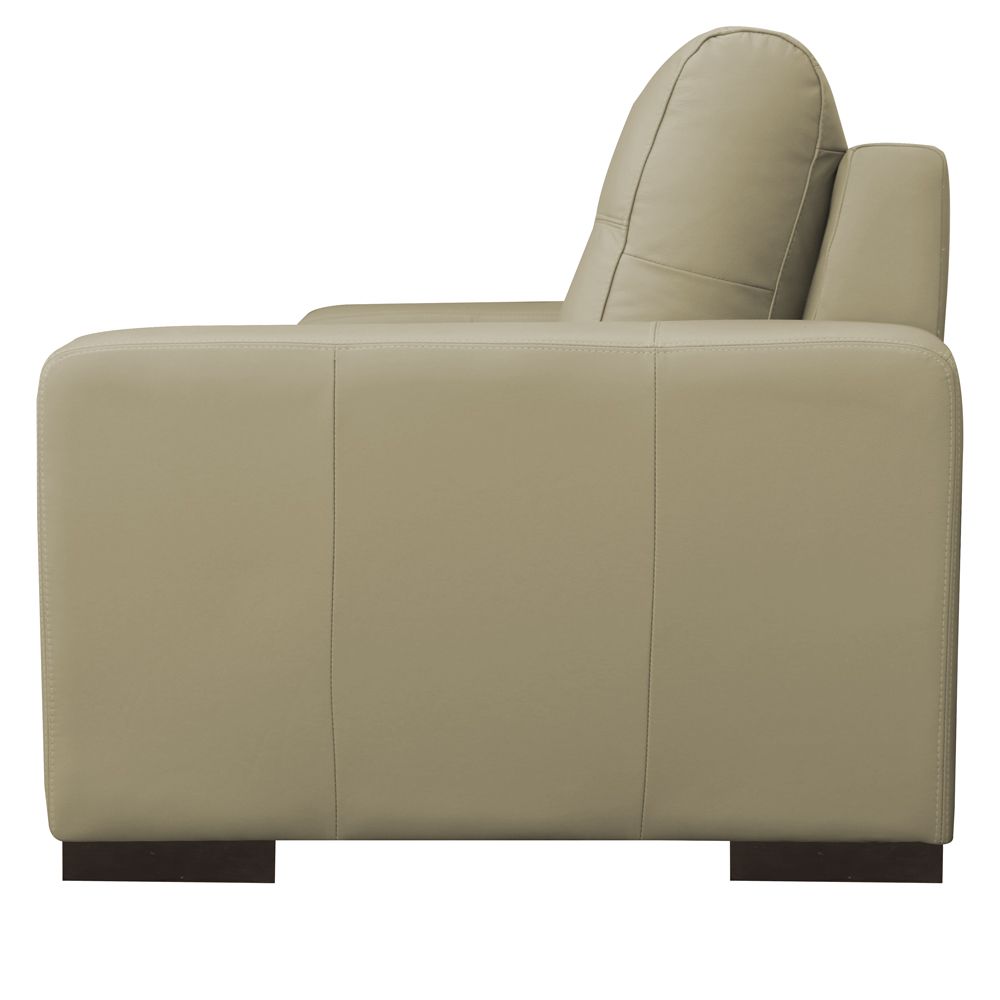 Sofá 2 Lugares Sala de Estar Milano 170cm Couro Bege G58 - Gran Belo