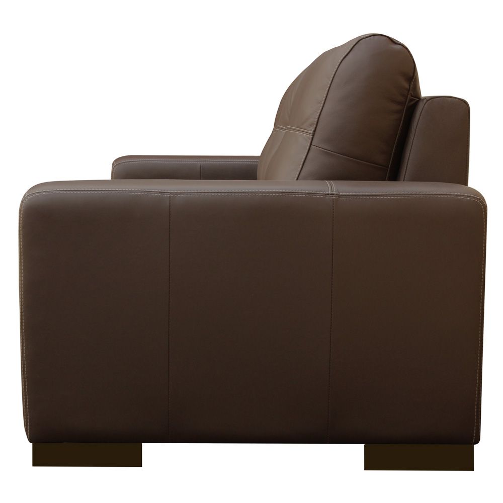 Sofá 2 Lugares Sala de Estar Milano 170cm Couro Marrom G58 - Gran Belo