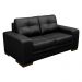 Sofá 2 Lugares Sala de Estar Milano 170cm Couro Preto G58 - Gran Belo