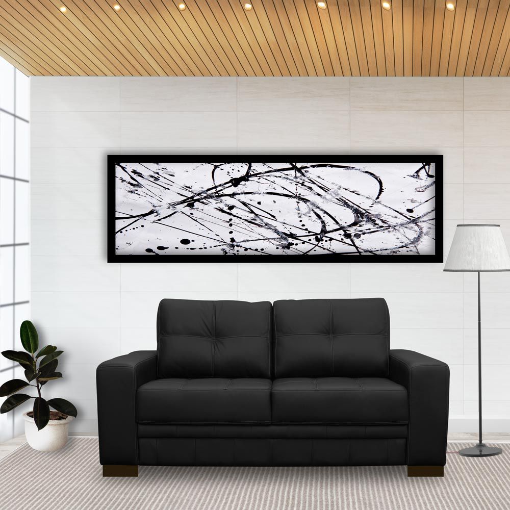 Sofá 2 Lugares Sala de Estar Milano 170cm Couro Preto G58 - Gran Belo