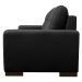 Sofá 2 Lugares Sala de Estar Milano 170cm Couro Preto G58 - Gran Belo