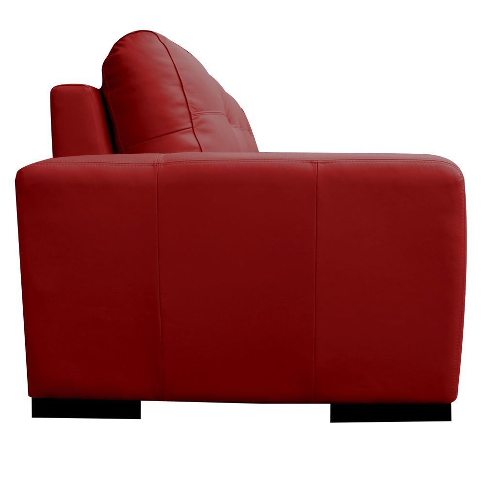 Sofá 2 Lugares Sala de Estar Milano 170cm Couro Vermelho G58 - Gran Belo