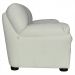 Sofá 2 Lugares Sala de Estar Pés Madeira 160cm Laura Couro Off White - Gran Belo