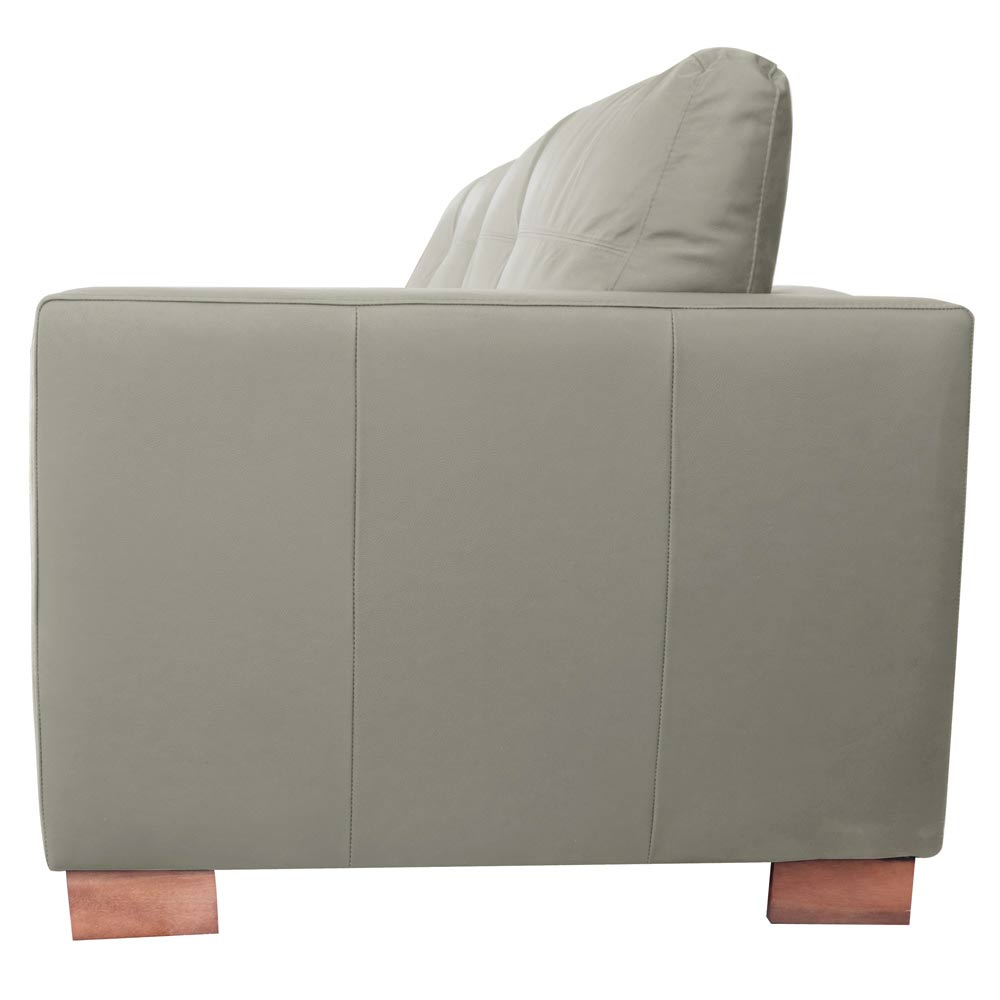Sofá 2 Lugares Sala de Estar Pés Madeira kenny 160 cm Couro Avelã G43 - Gran Belo