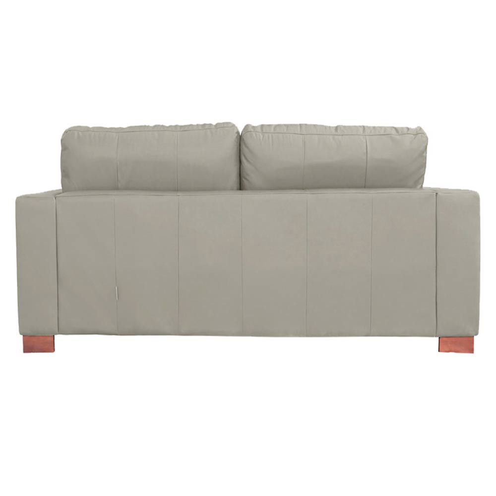 Sofá 2 Lugares Sala de Estar Pés Madeira kenny 160 cm Couro Avelã G43 - Gran Belo