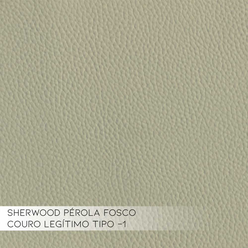Sofá 2 Lugares Sala de Estar Pés Madeira kenny 160 cm Couro Off White G43 - Gran Belo