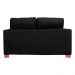 Sofá 2 Lugares Sala de Estar Pés Madeira kenny 160 cm Couro Preto G43 - Gran Belo