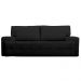 Sofá 2 Lugares Sala de Estar Roma 180 cm Couro Preto G58 - Gran Belo
