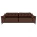 Sofá 212cm Decorativo Sala de Estar Agostino Couro Sintético Marrom G52 - Gran Belo