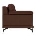 Sofá 212cm Decorativo Sala de Estar Agostino Couro Sintético Marrom G52 - Gran Belo