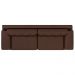 Sofá 272cm Decorativo Sala de Estar Agostino Couro Sintético Marrom G52 - Gran Belo