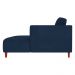 Sofá 290cm com Chaise Direita Franz Suede Azul - Gran Belo