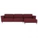 Sofá 290cm com Chaise Direita Franz Suede Bordô - Gran Belo
