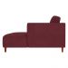 Sofá 290cm com Chaise Direita Franz Suede Bordô - Gran Belo