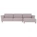 Sofá 290cm com Chaise Direita Franz Suede Rosê - Gran Belo