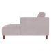 Sofá 290cm com Chaise Direita Franz Suede Rosê - Gran Belo