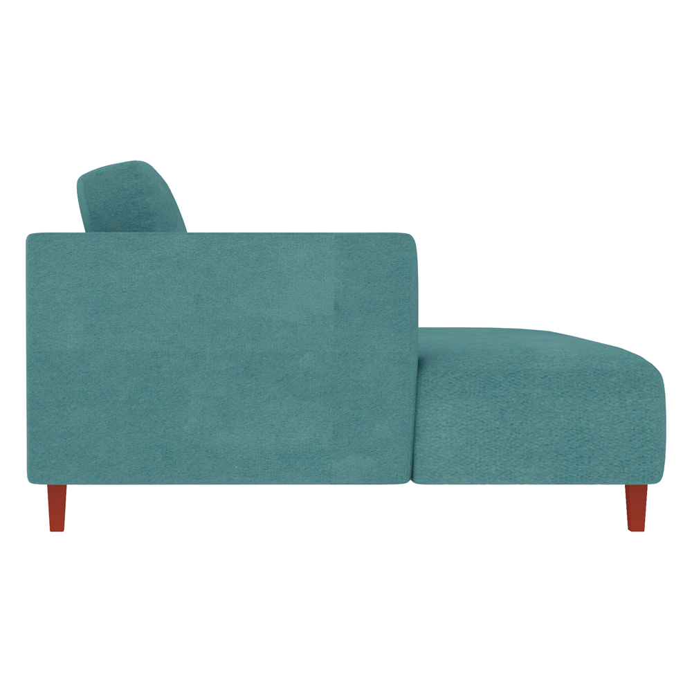 Sofá 290cm com Chaise Esquerda Franz Suede Turquesa - Gran Belo