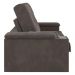 Sofá 3 Lugares 207cm Retrátil e Reclinável com 2 Porta Copos USB Calvin Veludo Tabaco G46 - Gran Belo