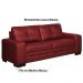 Sofá 3 Lugares 210cm Milano Couro Vermelho - Gran Belo