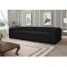 Sofá 3 Lugares Astúria 240cm Couro Preto Fosco - Gran Belo