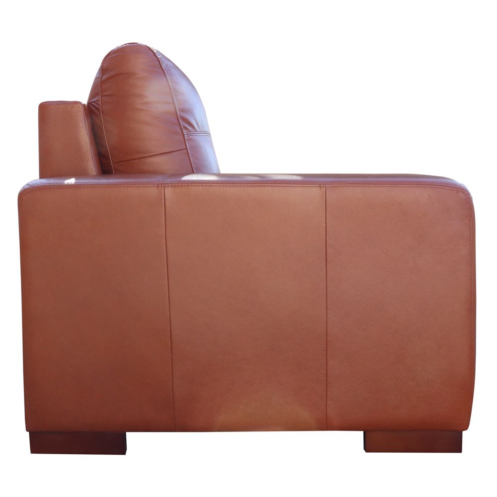Sofá 3 Lugares Bipartido Sala de Estar 240cm Milano Couro Caramelo G58 - Gran Belo
