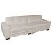 Sofá 3 Lugares Bipartido Sala de Estar Milano 240cm Couro Off White G58 - Gran Belo