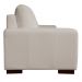 Sofá 3 Lugares Bipartido Sala de Estar Milano 240cm Couro Off White G58 - Gran Belo