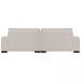 Sofá 3 Lugares Bipartido Sala de Estar Milano 240cm Couro Off White G58 - Gran Belo
