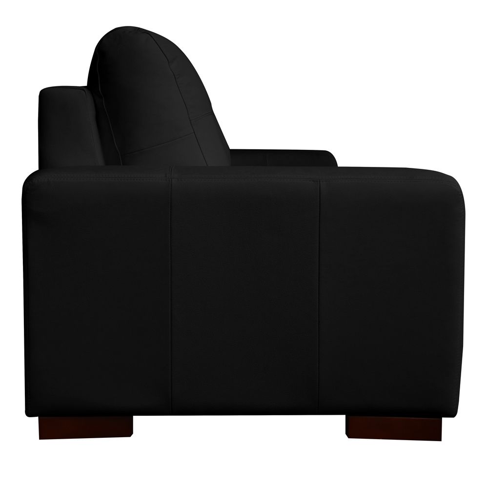 Sofá 3 Lugares Bipartido Sala de Estar Milano 240cm Couro Preto G58 - Gran Belo