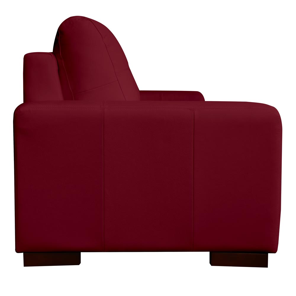 Sofá 3 Lugares Bipartido Sala de Estar Milano 240cm Couro Vermelho G58 - Gran Belo