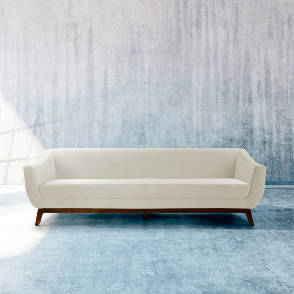 Sofá 3 Lugares Boomer 210cm PU Sintético Bege G15 - Gran Belo