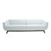 Sofá 3 Lugares Boomer 230cm PU Sintético Branco G15 - Gran Belo