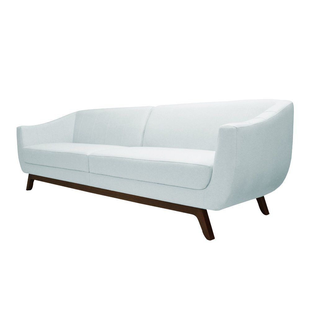 Sofá 3 Lugares Boomer 230cm PU Sintético Branco G15 - Gran Belo
