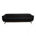 Sofá 3 Lugares Boomer 230cm PU Sintético Preto G15 - Gran Belo