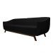 Sofá 3 Lugares Boomer 230cm PU Sintético Preto G15 - Gran Belo