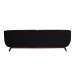 Sofá 3 Lugares Boomer 230cm PU Sintético Preto G15 - Gran Belo