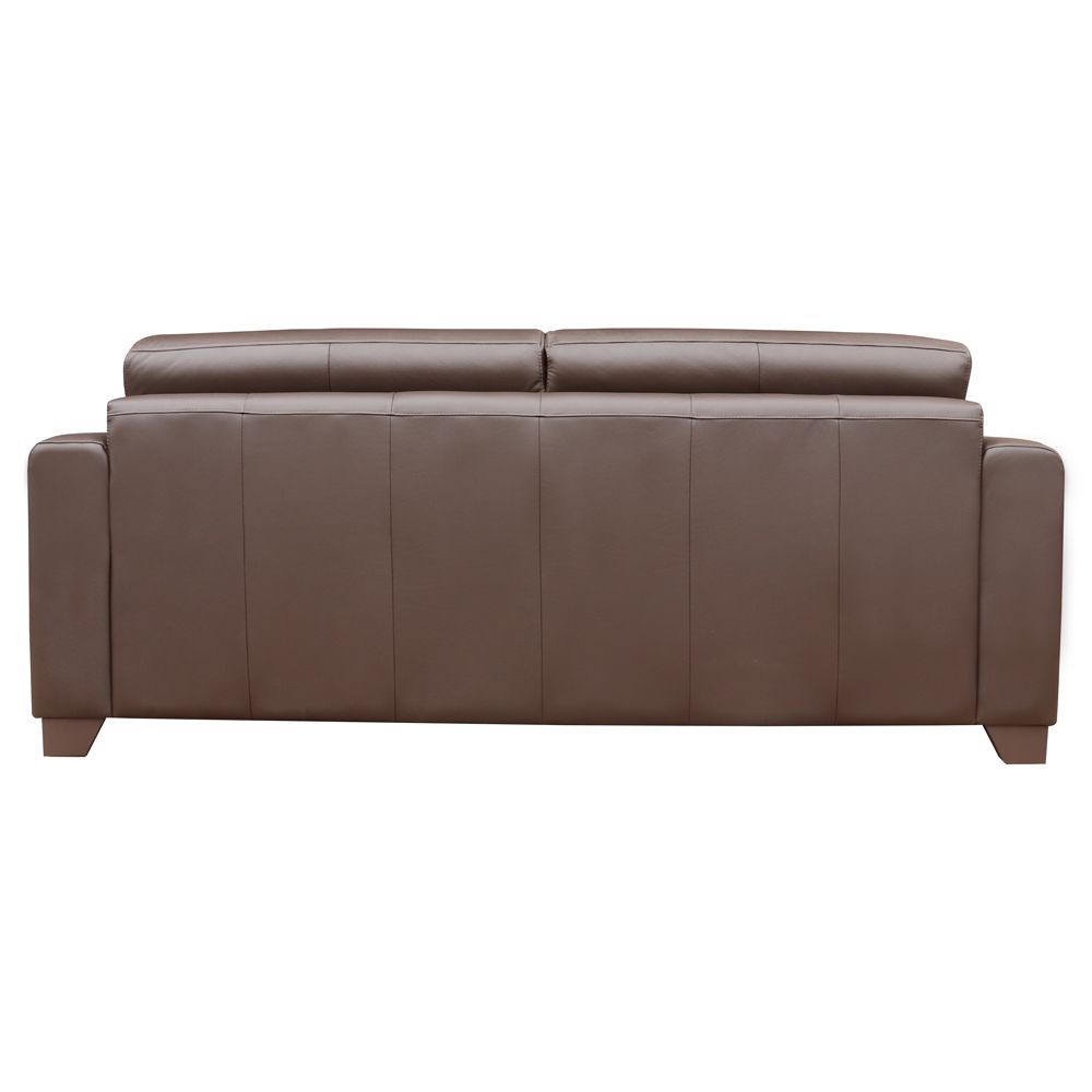 Sofá 3 Lugares Estocolmo 205cm Couro Chocolate - Gran Belo