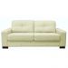 Sofá 3 Lugares Milão 200cm Couro Off White - Gran Belo