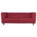 Sofá 3 Lugares Ravena 220cm Couro Vermelho G58 - Gran Belo