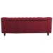 Sofá 3 Lugares Ravena 220cm Couro Vermelho G58 - Gran Belo