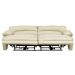 Sofá 3 Lugares Reclinável Elétrico Asmará 228cm Couro Off White G43 - Gran Belo