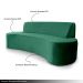 Sofá 3 Lugares Sala de Estar 180cm Estrutura em Madeira Bélgica Veludo Verde G15 - Gran Belo
