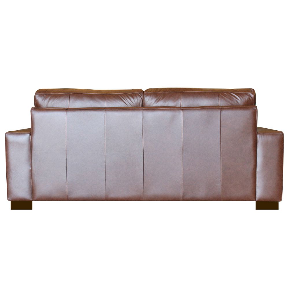 Sofá 3 Lugares Sala de Estar 200cm Milão Couro Caramelo G03 - Gran Belo